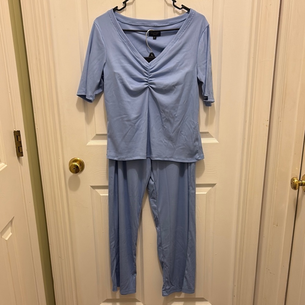 Laundry By Shelli Segal Blue Pajama Set with Relaxed Fit